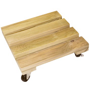 support a roulettes carre en bois autoclave